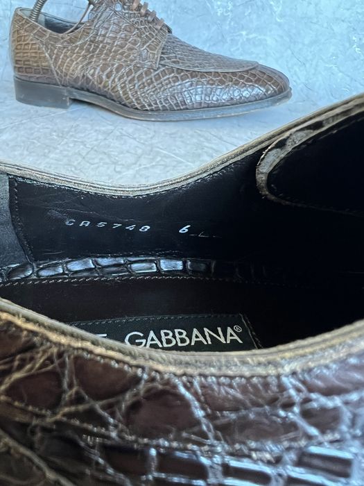 Dolce gabbana туфли мужские кожа крокодила 40