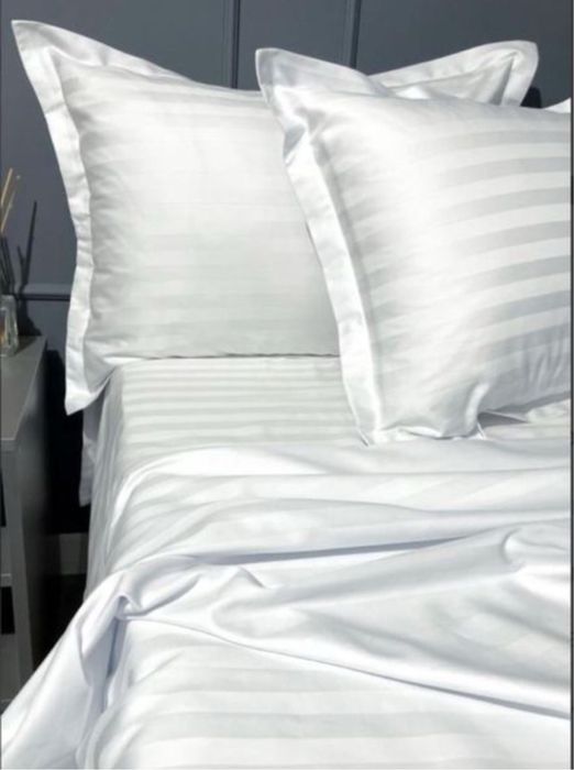 Акція 3 дні! Якісна постільна білизна страйп сатин. Бавовна 100%