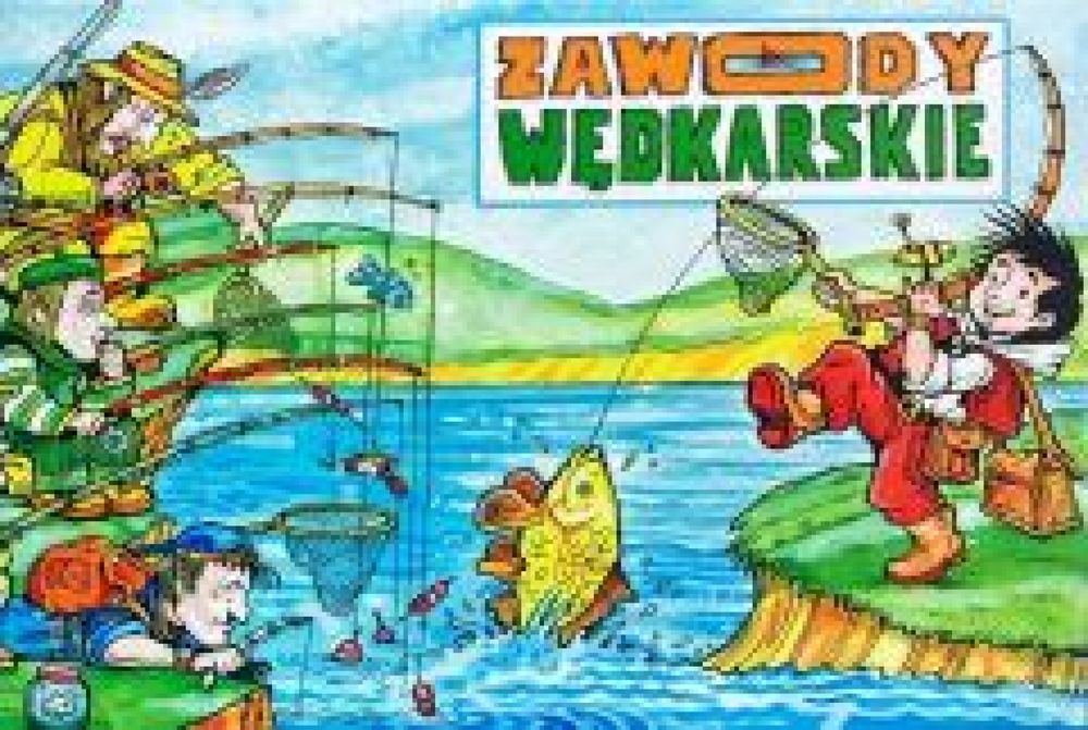 Zawody wędkarskie Polskie Gry Planszowe Bociek pudełko,220x60 mm