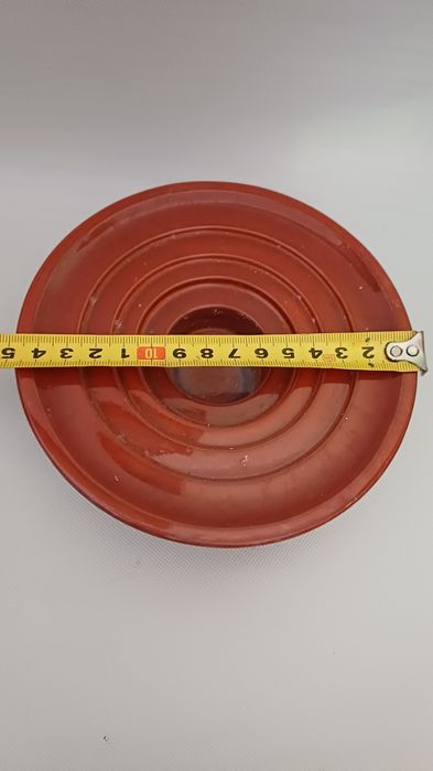 Świecznik ceramiczny czerwony