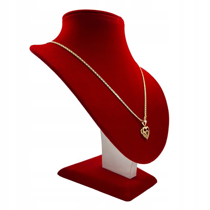 Złoty Łańcuszkek Z Serduszkiem 925/585 Prezent Dla Kobiety, Dziewczyny