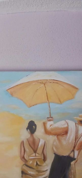 Óleo sobre tela "Passeio à Beira-mar"