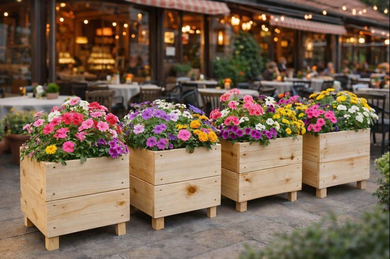 Donice Drewniane, Ogrodowe