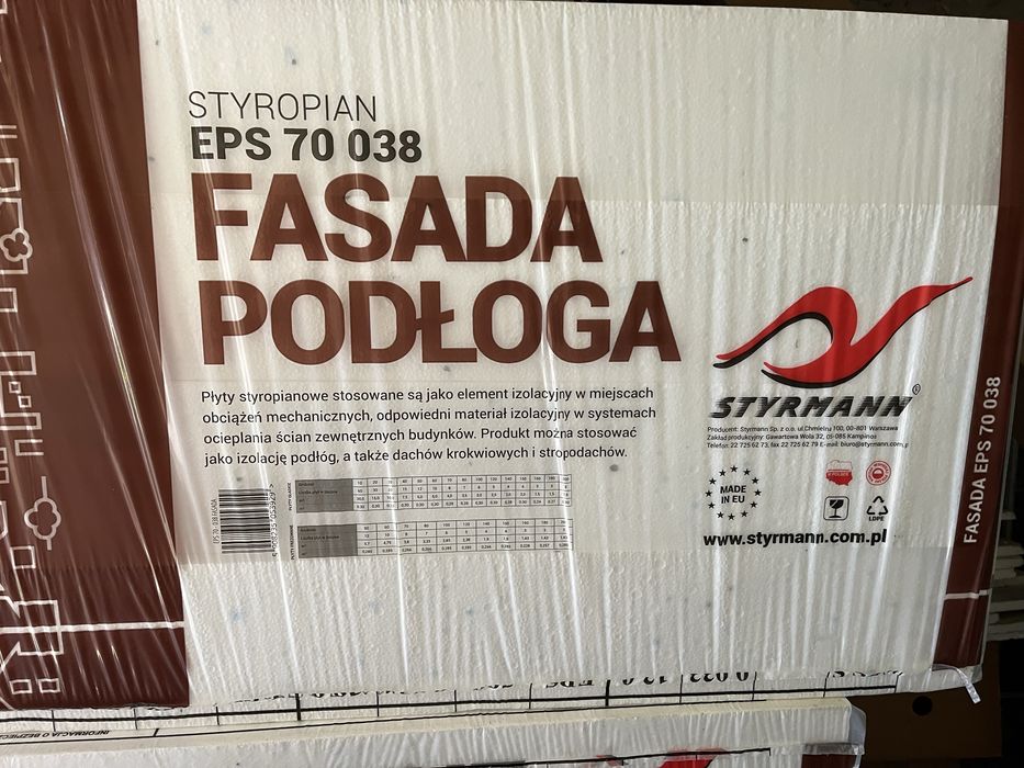 Styropian EPS 70 038 20 cm, 20m2, 14 paczek