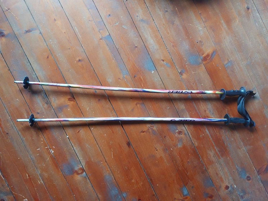 Kije kijki narciarskie Cyber na narty vintage retro psychodeliczne 115