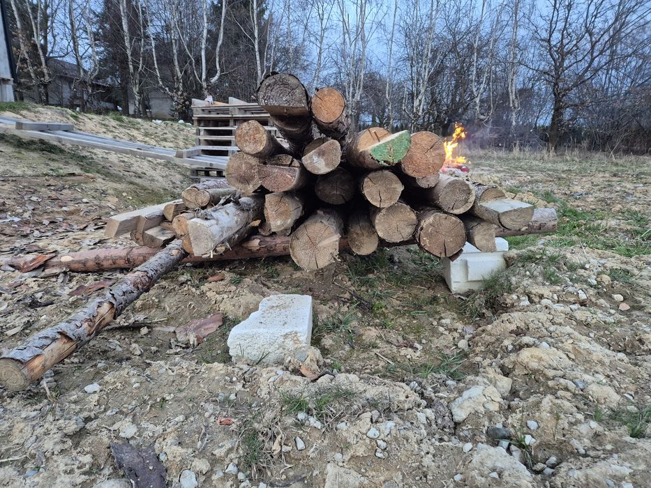 Stemple po jednej budowie