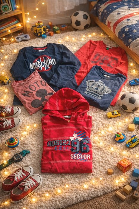 Lote 5 camisolas manga comprida | menino 5/6 anos