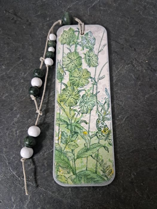 Zakładka do książki rośliny decoupage