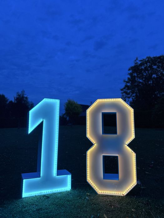Cyfra 18 LED 120 cm różne kolory