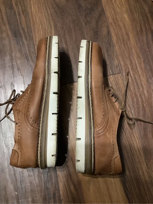 Skórzane damskie półbuty jasnobrązowe wiązane rozmiar 40 creator