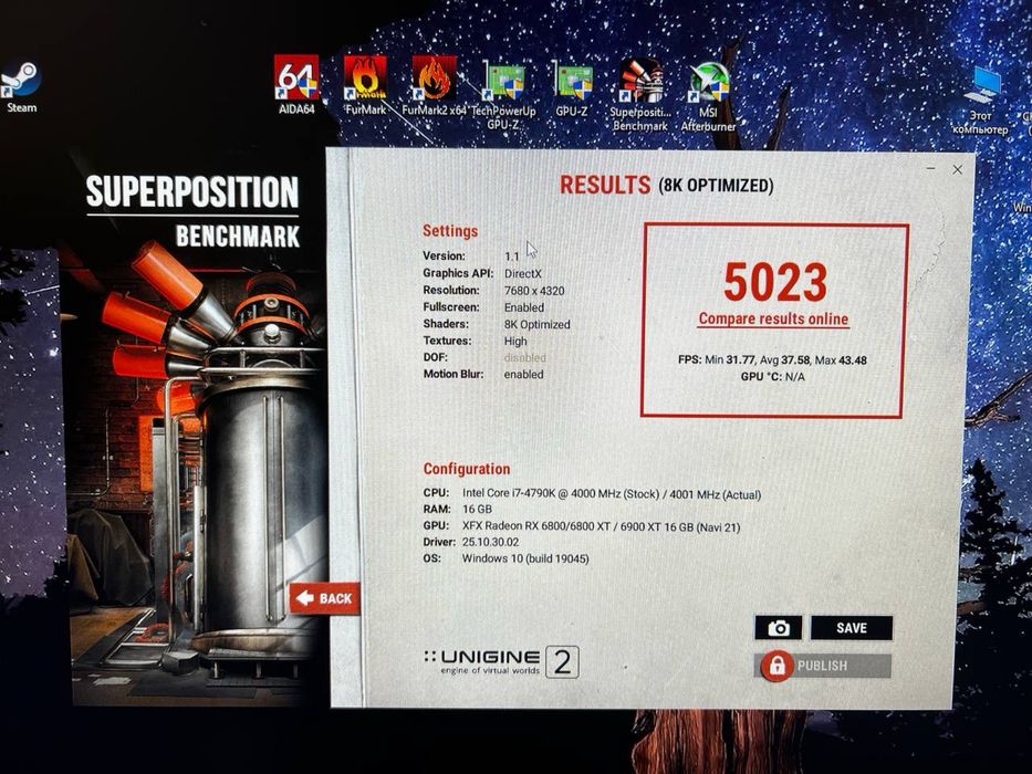 Видеокарта XFX RX6800, 16gb