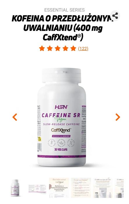 Kofeina SR o długim uwalnianiu