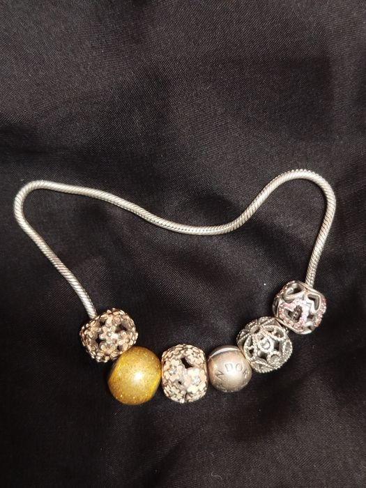 Bransoletka Pandora z 5 elementami Srebro 925