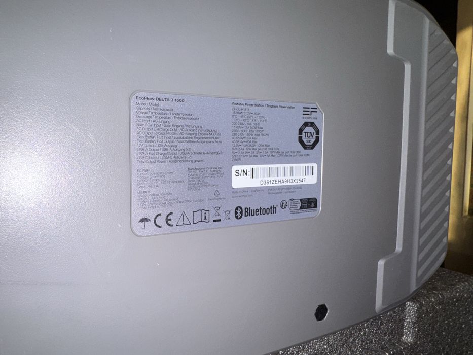 Зарядна станція Ecoflow Delta 3 1500 / 1800 Вт / 1536 Вт⋅год / LiFePO4 (EFDELTA1500-EU)