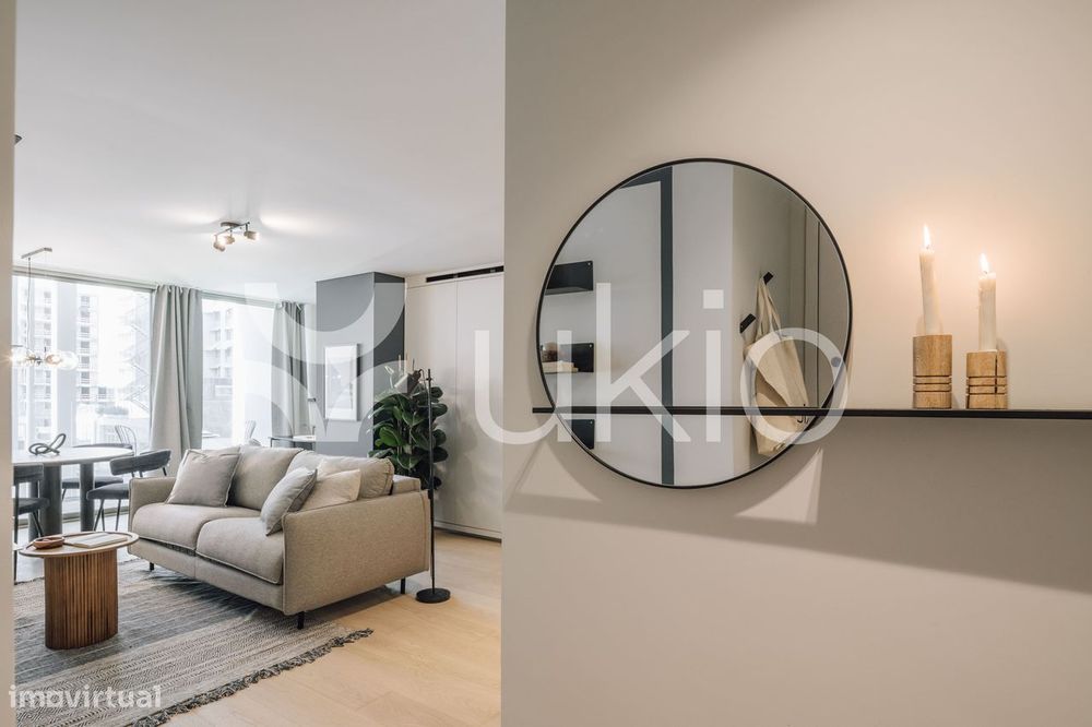 Apartamento T1 com ginásio e piscina em Entrecampos