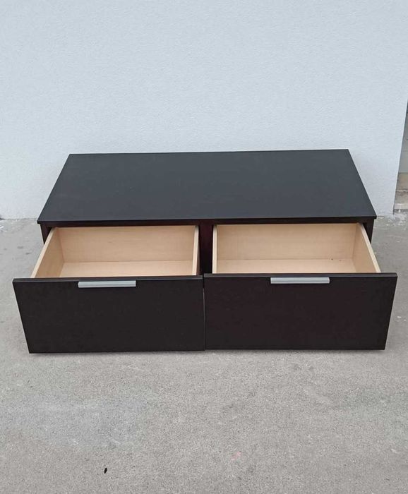 Móvel em Madeira Wengué com 2 Gavetas (Fabricante: Linha Recta)