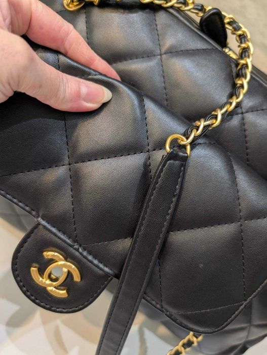 Сумка Chanel з натуральної шкіри довжина 45 см шанель кожаная