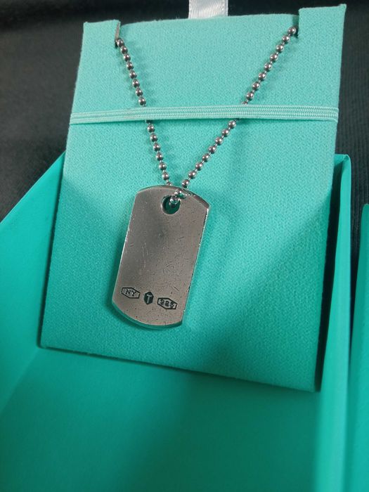 Tiffany & Co 1837 Makers ID Tag Pendant nieśmiertelnik zawieszka