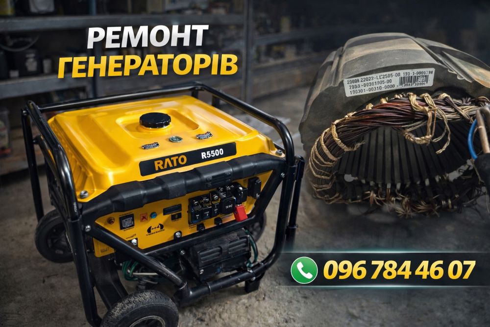 ‼️Ремонт бензинових генераторів/стартерів термінове обслуговування