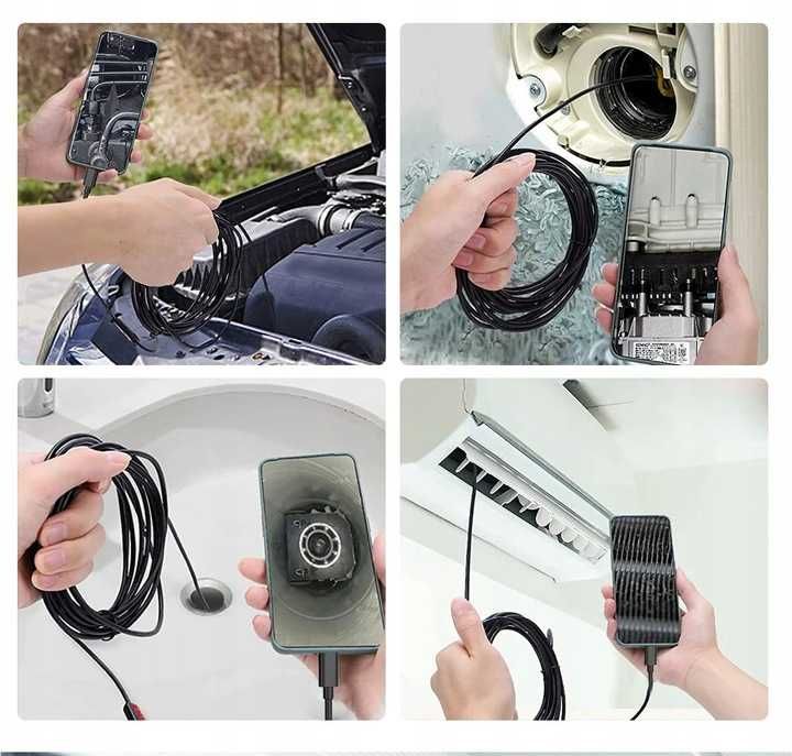 APLIKACJA Kamera endoskopowa inspekcyjna 2m do telefonu USB C solidna
