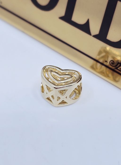 Złoty charms serce próba 585 14k