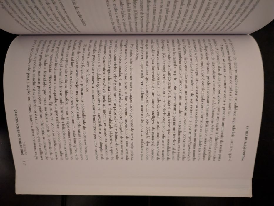 L " Critica da Razão Prática " Kant  ( Opt. Estado)