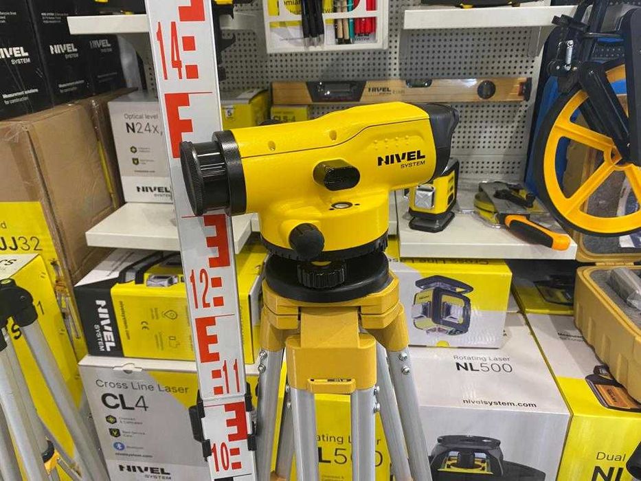 Niwelator Optyczny N32x Nivel System Łata Statyw Laser Optyk