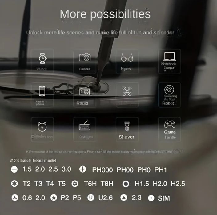 Zestaw wkrętaków precyzyjnych 25 w 1
