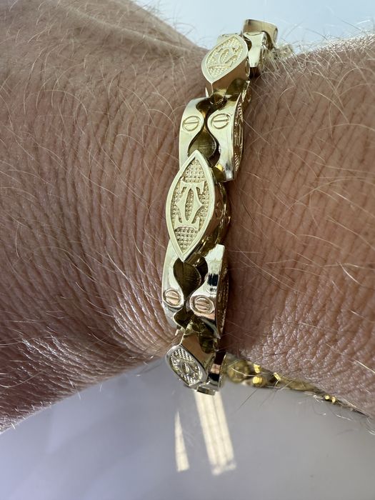 Zloty łancuszek Cartier,proba 585 waga 120,6g Nowy(8021)