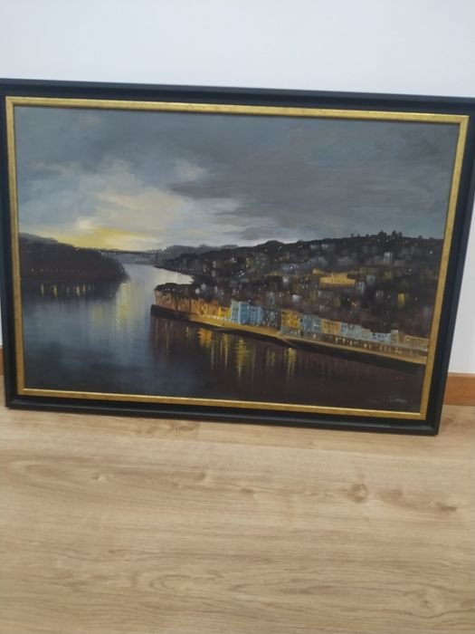 Tela pintada a mão a óleo