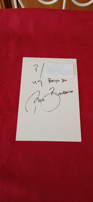 Postal Rui Bandeira, autografado