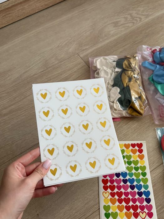 Ozdoby ślubne księga gości wieczór panieński naklejki balony używane nowe