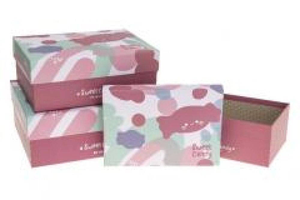 Pudełko prostokątne 3szt ROZETTE