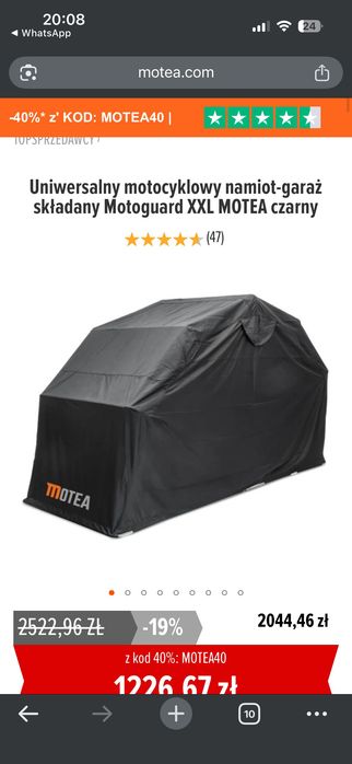 Namiot motocyklowy