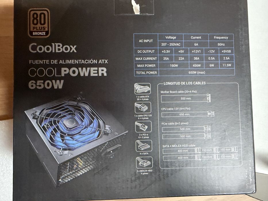 Power suply - 650W BRONZE+