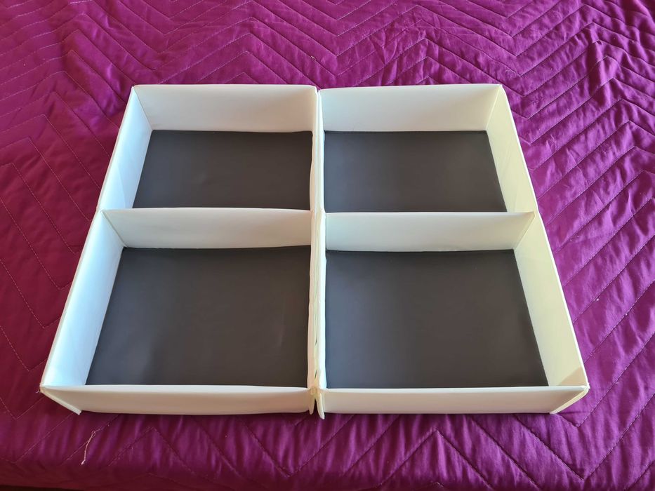 Caixa de arrumação com separação