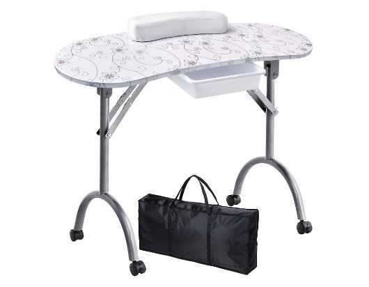 Mobilny stolik kosmetyczny do manicure