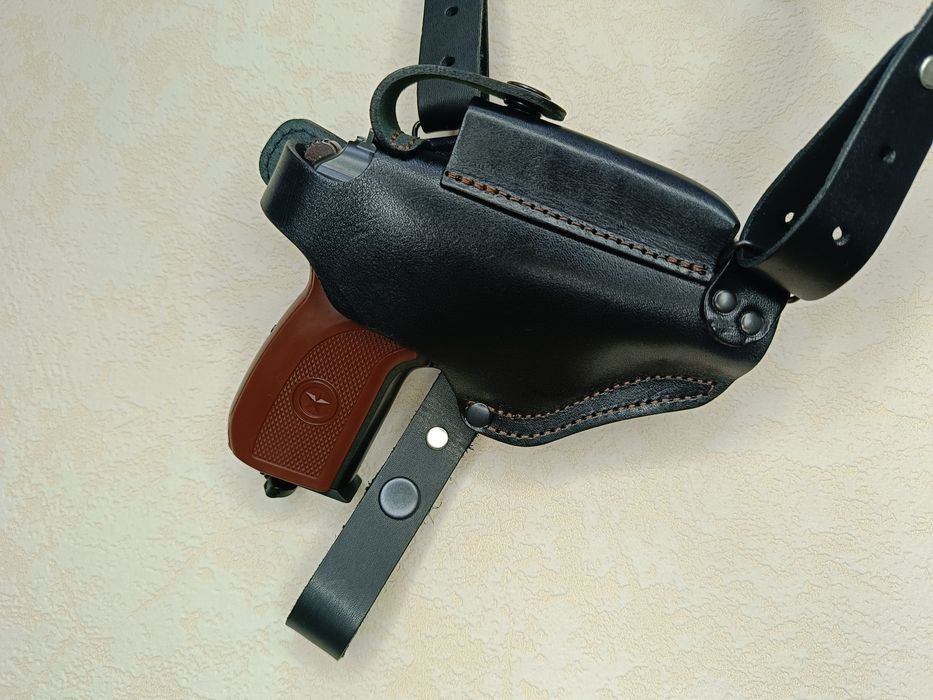Кобура ПМ оперативна, наплечна шкіряна, правша ,шульга