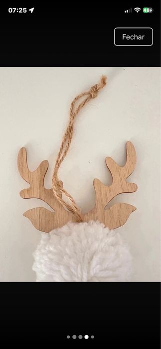Conjunto de veados para decorar a árvore de Natal