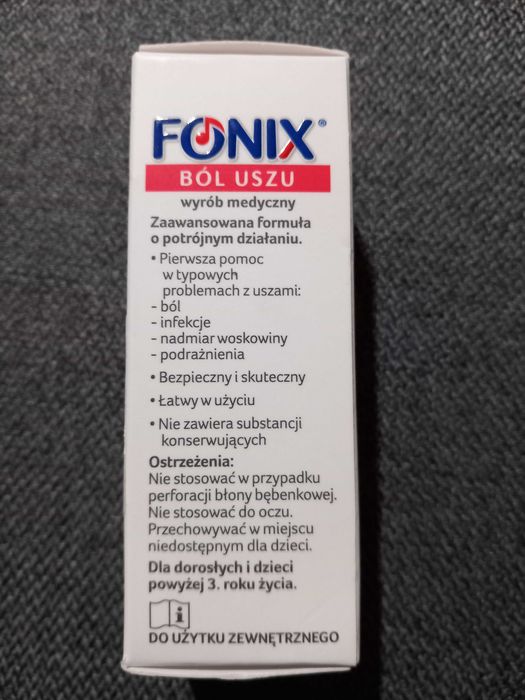 Fonix na ból uszu wyrób  medyczny