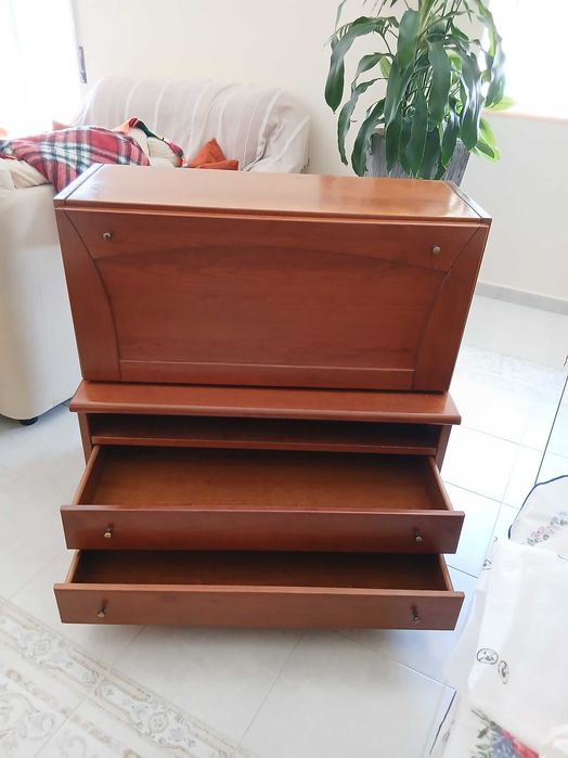 Móvel para Tv com bar e módulo com 2 gavetas