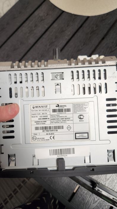 Магнітола в ід Renault Logan 2 (2013) оригінальна/заводська з блютузом