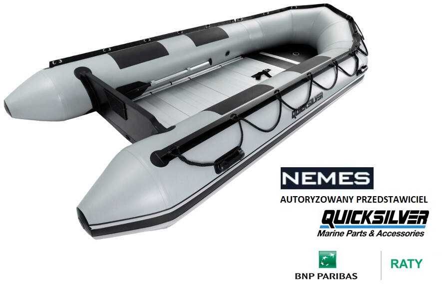 Ponton QUICKSILVER 365 SPORT HD - Alu Floor (szary), NOWY, od ręki