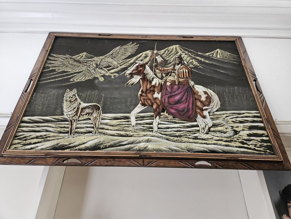 Quadro antigo em tecido