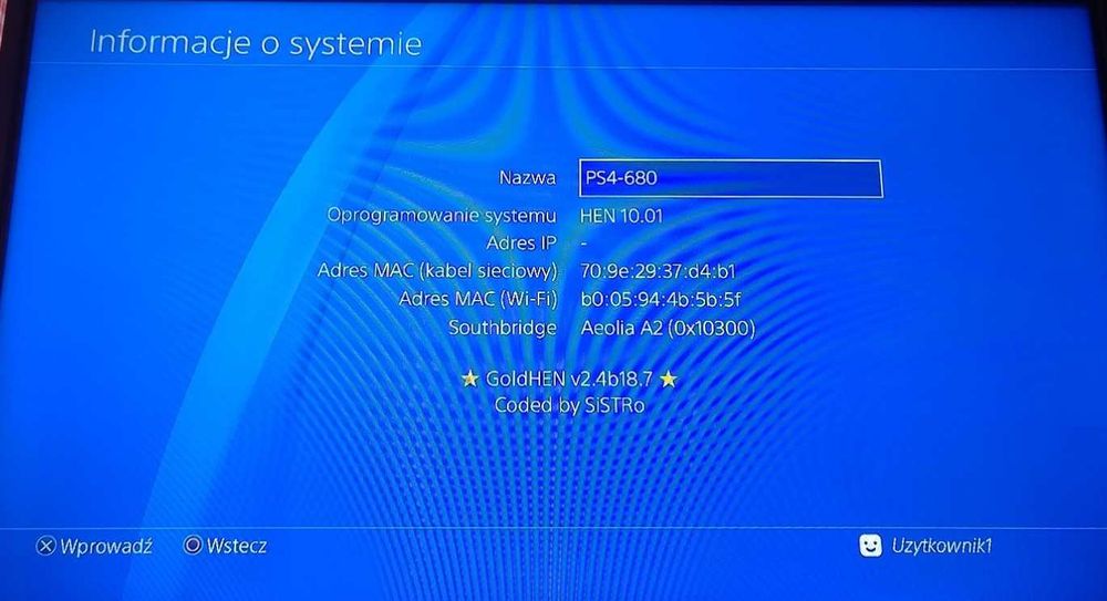 PS4 FAT przerobiona Jailbreak Hen 10.01 + 2 pady + SPA wyczyszczona