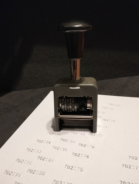 Carimbo numerador sequêncial