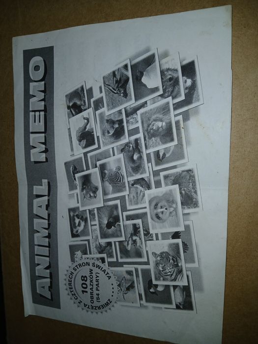 Instrukcja do gry "Animal Memo"