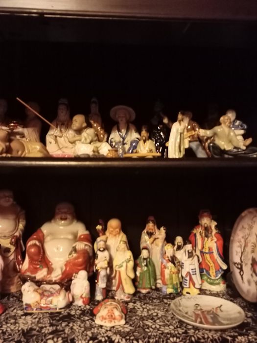 Chińskie Japońskie figurki ceramiczne