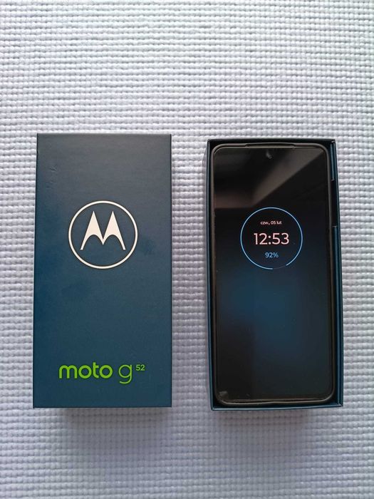 Motorola moto g52 4/128 GB - stan idealny, jak nowa (pudełko)