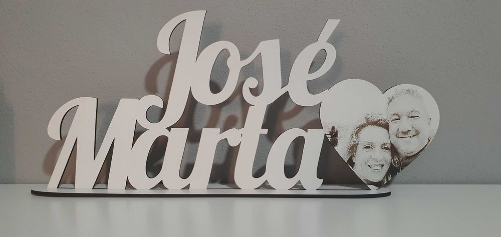 Dia dos Namorados ( Placa com nomes e fotogravação)